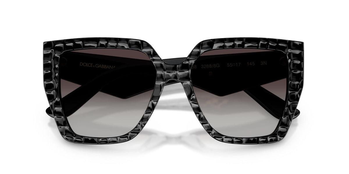 Dolce & Gabbana 0DG4438 32888G 55 Black Texture Cocco/ Grey Gradient