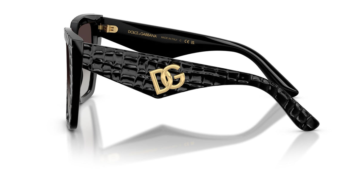 Dolce & Gabbana 0DG4438 32888G 55 Black Texture Cocco/ Grey Gradient