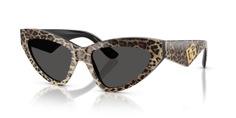 Dolce & Gabbana 0DG4439 316387 55 Leo Brown On Black/ Dark Grey
