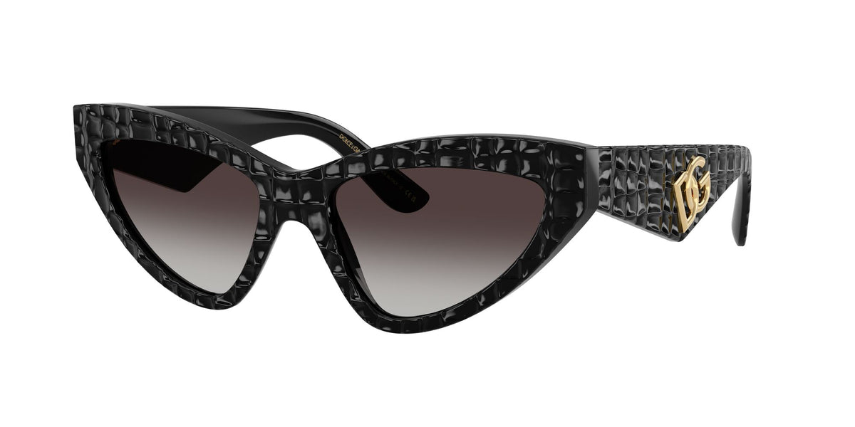 Dolce & Gabbana 0DG4439 32888G 55 Black Texture Cocco/ Grey Gradient