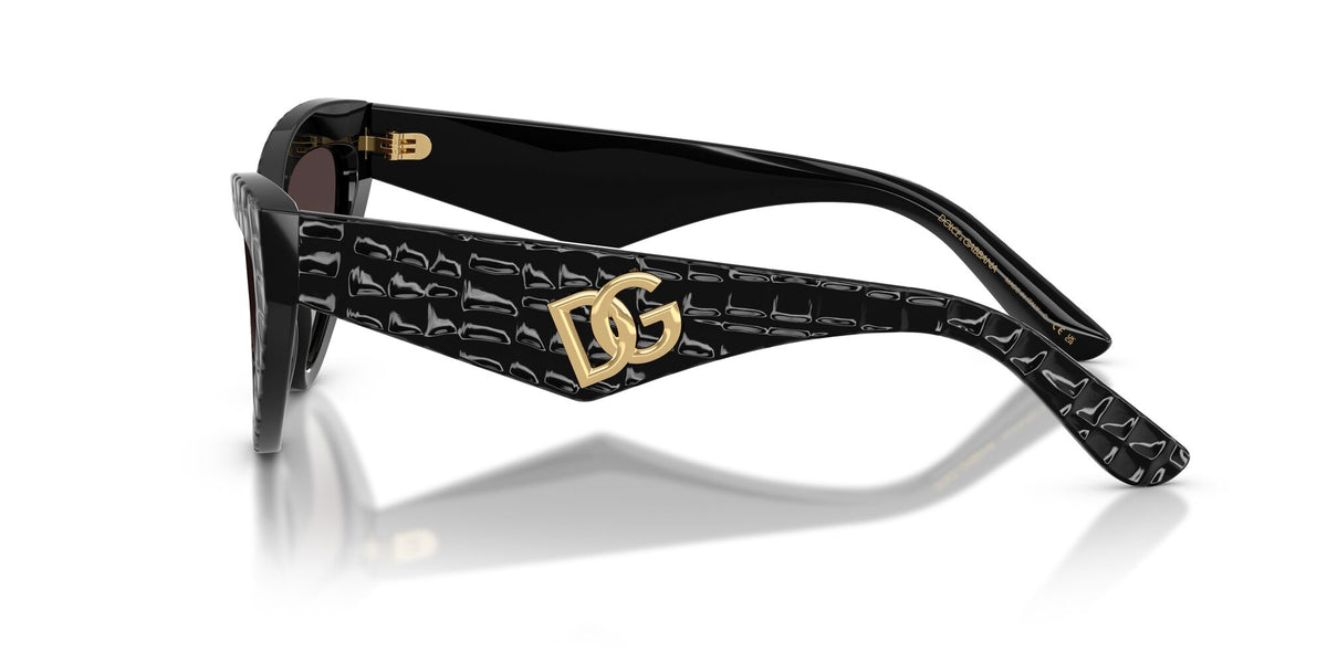 Dolce & Gabbana 0DG4439 32888G 55 Black Texture Cocco/ Grey Gradient