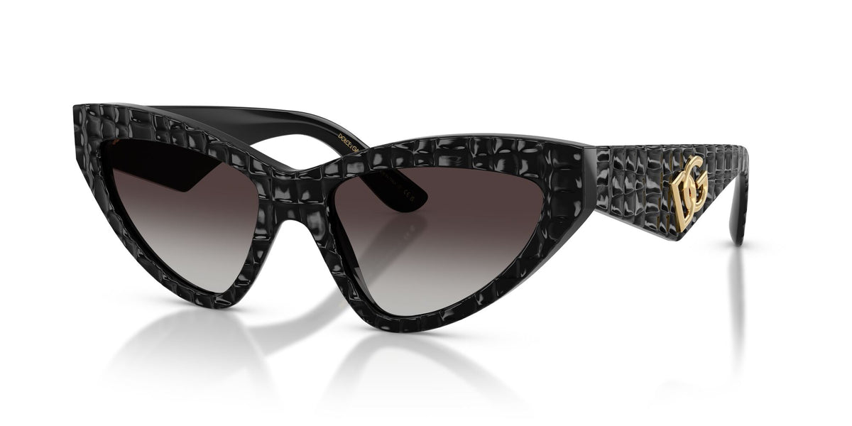 Dolce & Gabbana 0DG4439 32888G 55 Black Texture Cocco/ Grey Gradient