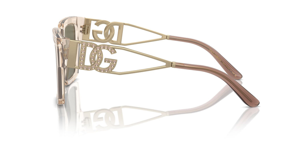 Dolce & Gabbana 0DG4446B 343203 53 Transparent Camel/ Clear Mirror Real Yellow Gold