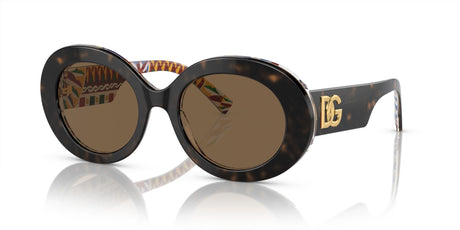 Dolce & Gabbana 0DG4448 321773 51 Havana On White Barrow/ Dark Brown