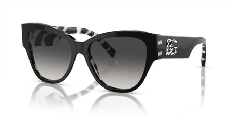 Dolce & Gabbana 0DG4449 3372/P 54 Black On Zebra/ Light Grey Gradient Black 54 / Polyamide / Acetate / Acetate