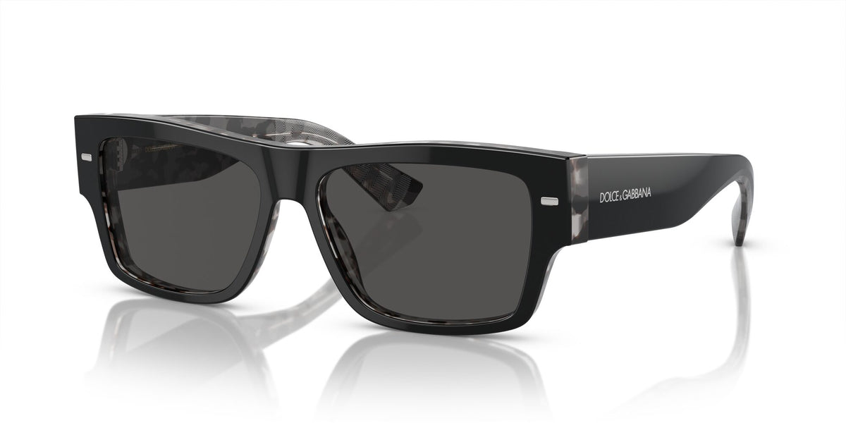 Dolce & Gabbana 0DG4451F 340387 55 Black On Grey Havana/ Dark Grey 55 / Polyamide / Acetate / Acetate