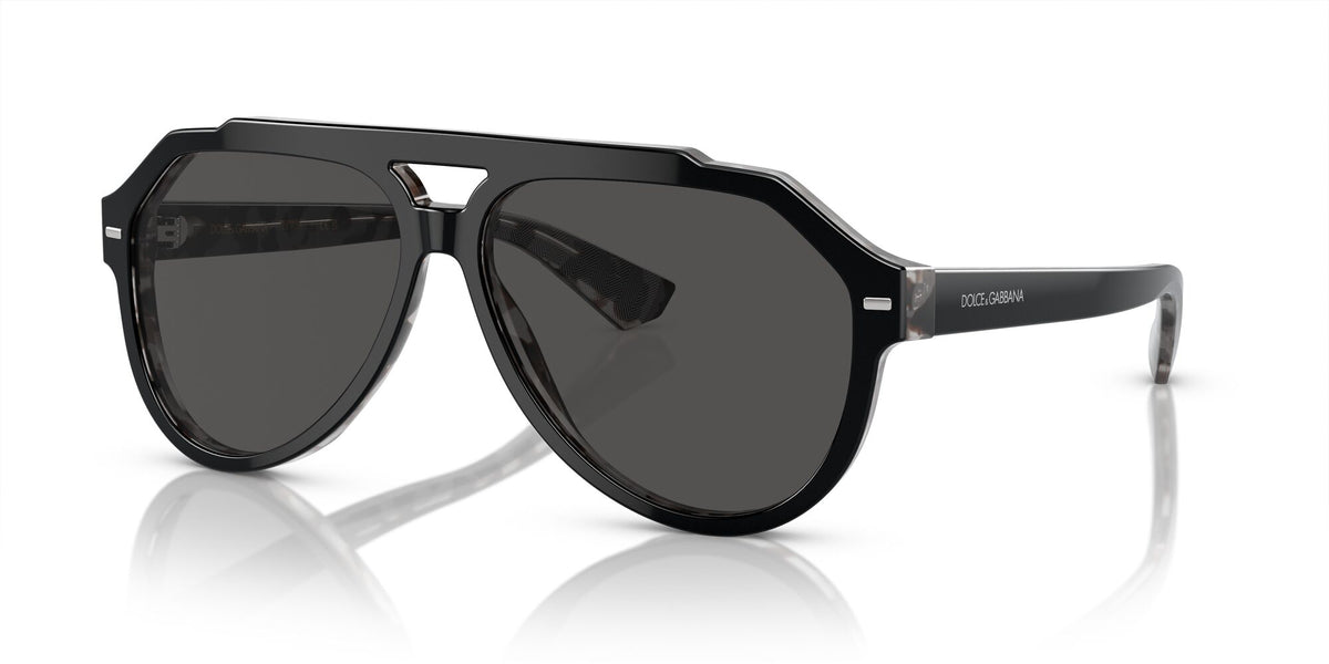 Dolce & Gabbana 0DG4452F 340387 60 Black On Grey Havana/ Dark Grey 60 / Polyamide / Acetate / Acetate
