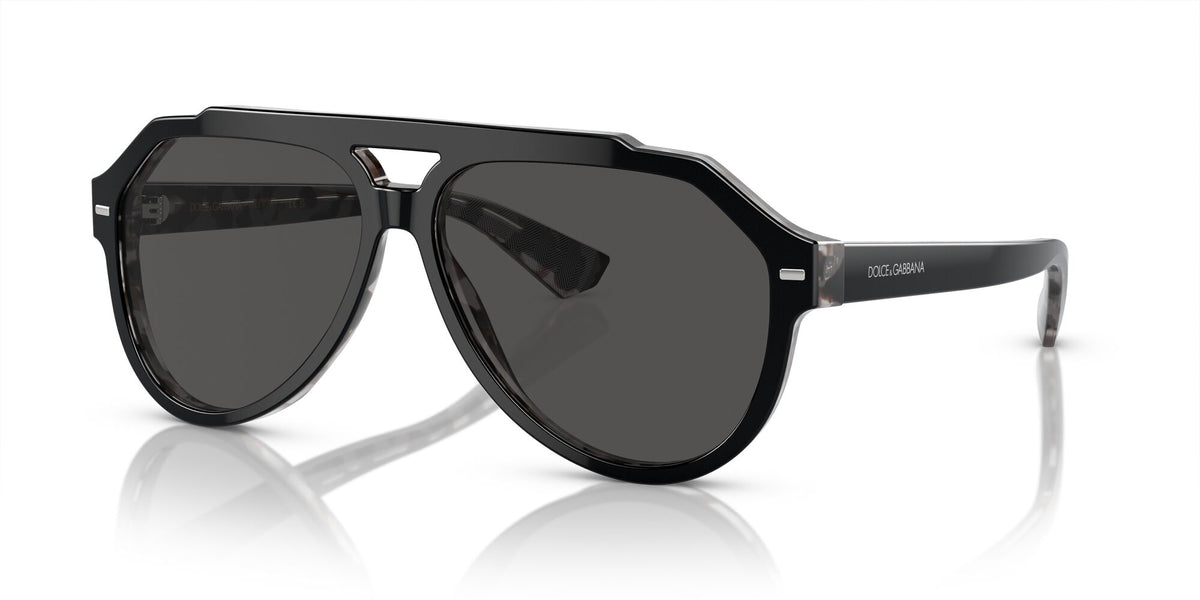 Dolce & Gabbana 0DG4452 340387 60 Black On Grey Havana/ Dark Grey