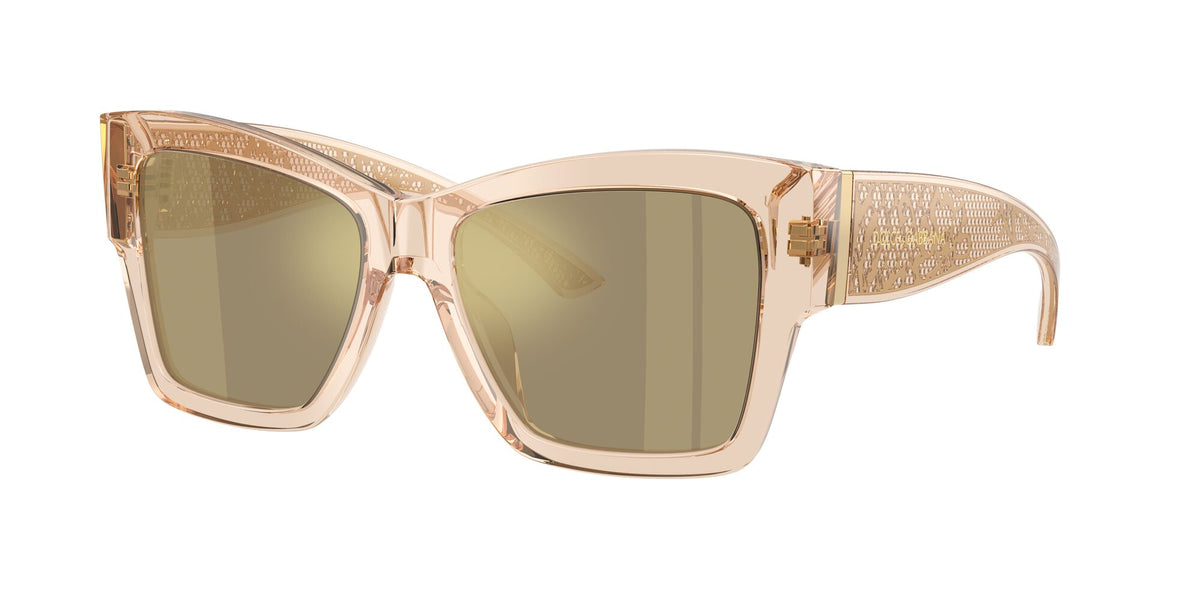 Dolce & Gabbana 0DG4493 343203 55 Transparent Camel/ Clear Mirror Real Yellow Gold