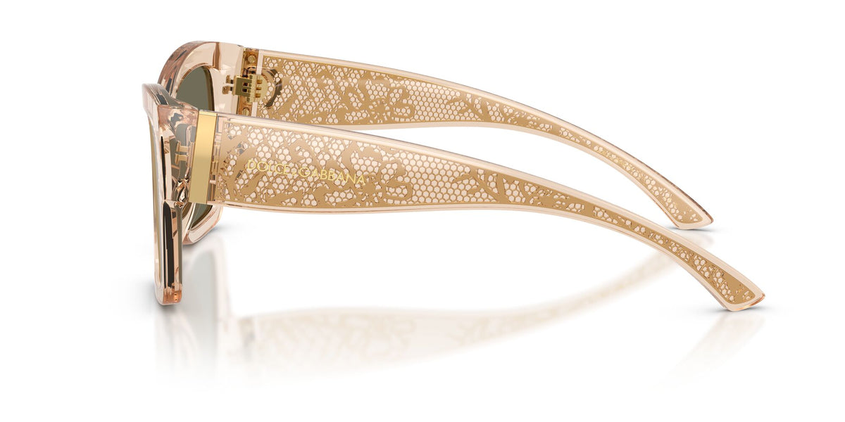 Dolce & Gabbana 0DG4493 343203 55 Transparent Camel/ Clear Mirror Real Yellow Gold