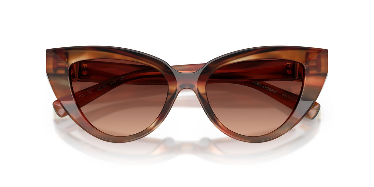 Dolce & Gabbana 0DG4497 322113 52 Striped Brown/ Gradient Brown