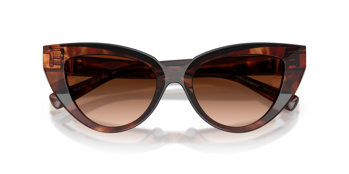 Dolce & Gabbana 0DG4497 322274 52 Dark Red Havana/ Brown Gradient