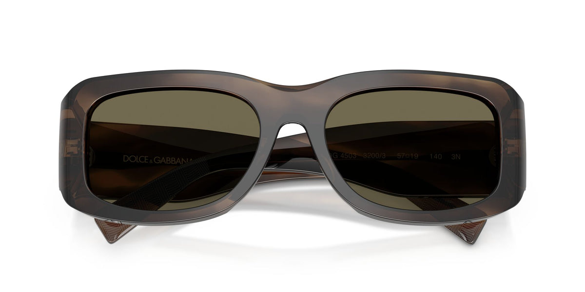 Dolce & Gabbana 0DG4503 3200/3 57 Striped Tobacco/ Brown