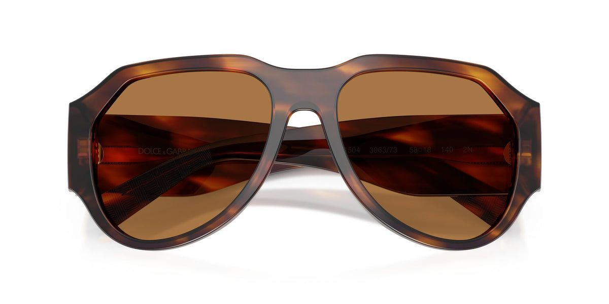 Dolce & Gabbana 0DG4504 306373 58 Striped Brown/ Bronze