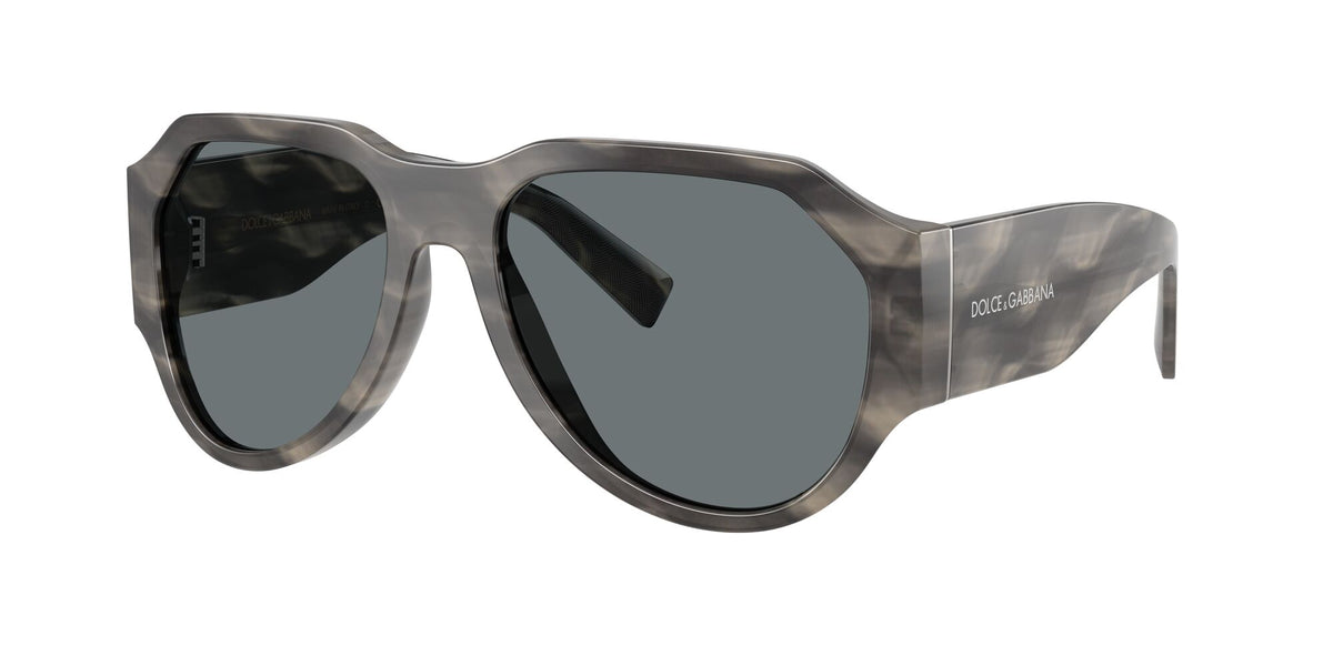 Dolce & Gabbana 0DG4504 319980 58 Striped Grey/ Dark Blue