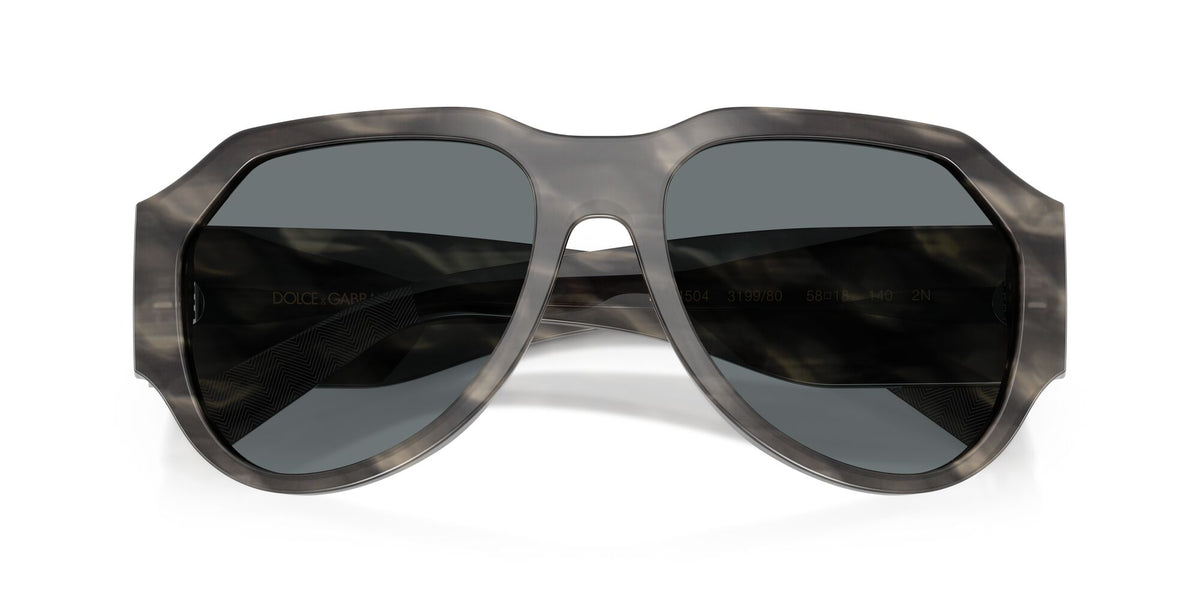 Dolce & Gabbana 0DG4504 319980 58 Striped Grey/ Dark Blue