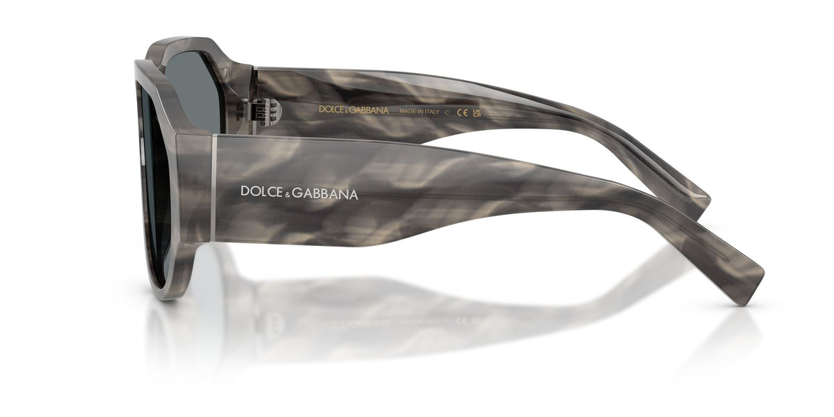 Dolce & Gabbana 0DG4504 319980 58 Striped Grey/ Dark Blue