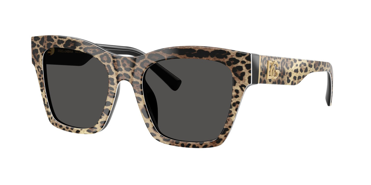 Dolce & Gabbana 0DG4512 316387 53 Leo Brown On Black/ Dark Grey
