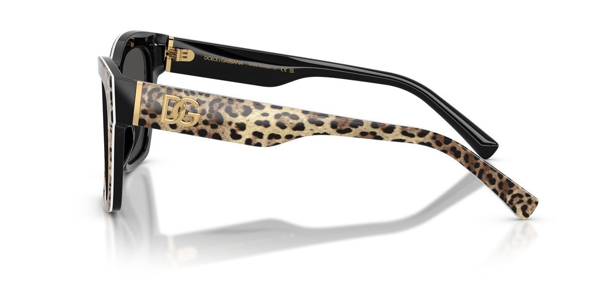 Dolce & Gabbana 0DG4512 316387 53 Leo Brown On Black/ Dark Grey
