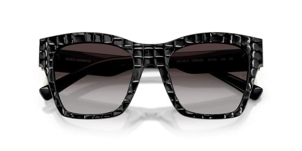 Dolce & Gabbana 0DG4512 32888G 53 Black Texture Cocco/ Grey Gradient