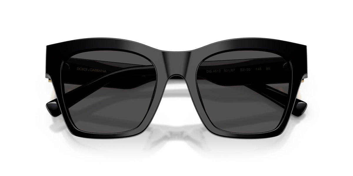 Dolce & Gabbana 0DG4512 501/87 53 Black/ Dark Grey
