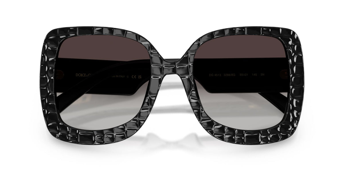 Dolce & Gabbana 0DG4513 32888G 55 Black Texture Cocco/ Grey Gradient
