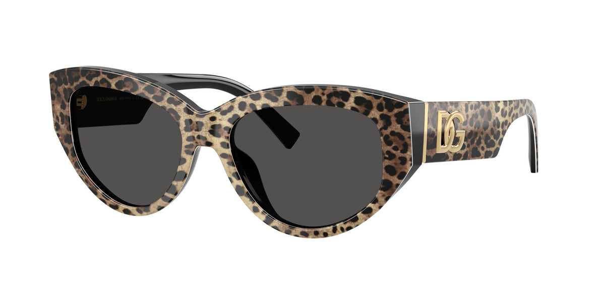 Dolce & Gabbana 0DG4514 316387 55 Leo Brown On Black/ Dark Grey