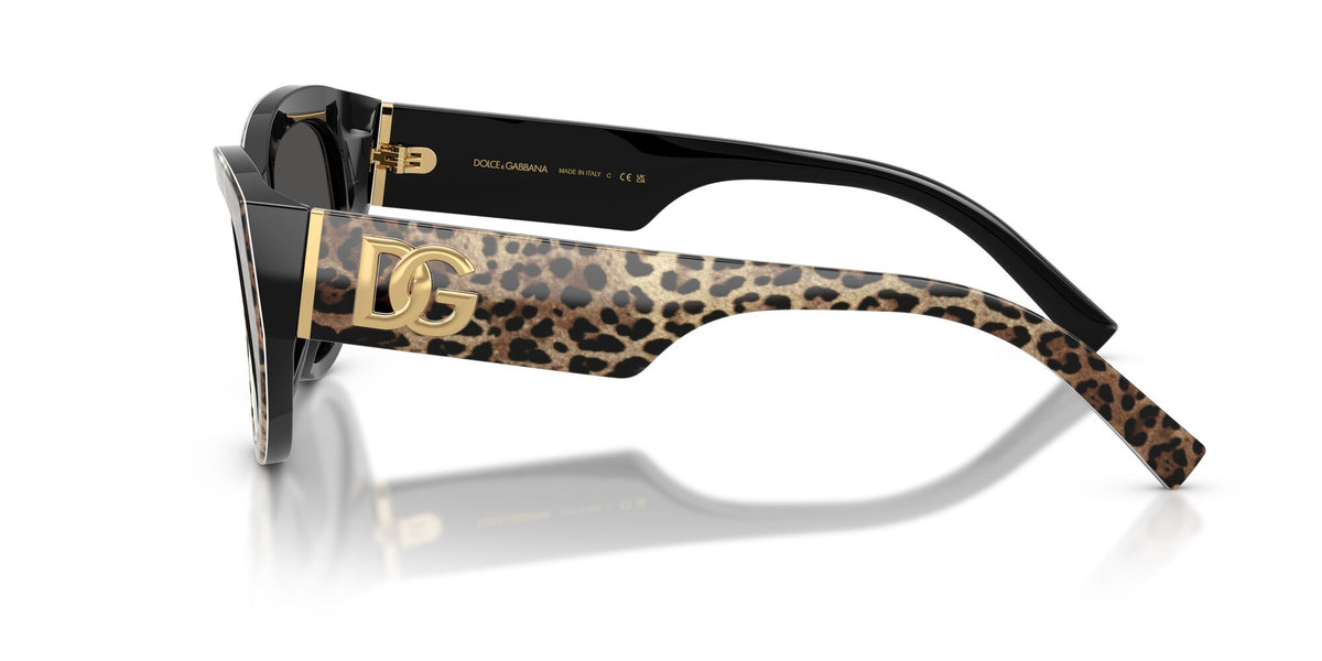 Dolce & Gabbana 0DG4514 316387 55 Leo Brown On Black/ Dark Grey