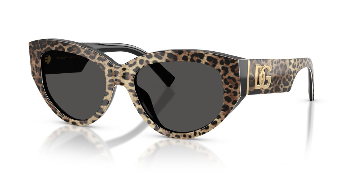Dolce & Gabbana 0DG4514 316387 55 Leo Brown On Black/ Dark Grey