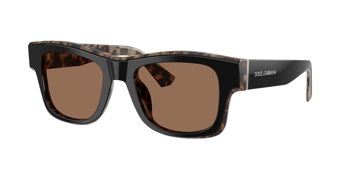 Dolce & Gabbana 0DG4515 341773 52 Black On Red Havana/ Dark Brown