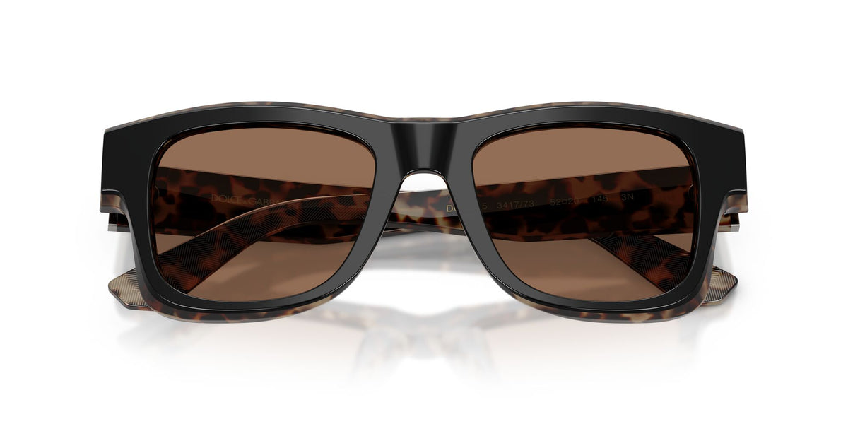 Dolce & Gabbana 0DG4515 341773 52 Black On Red Havana/ Dark Brown