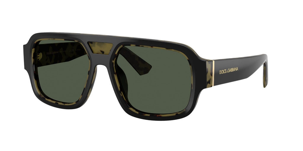 Dolce & Gabbana 0DG4516 34049A 55 Black On Yellow Havana/ Dark Green Polar