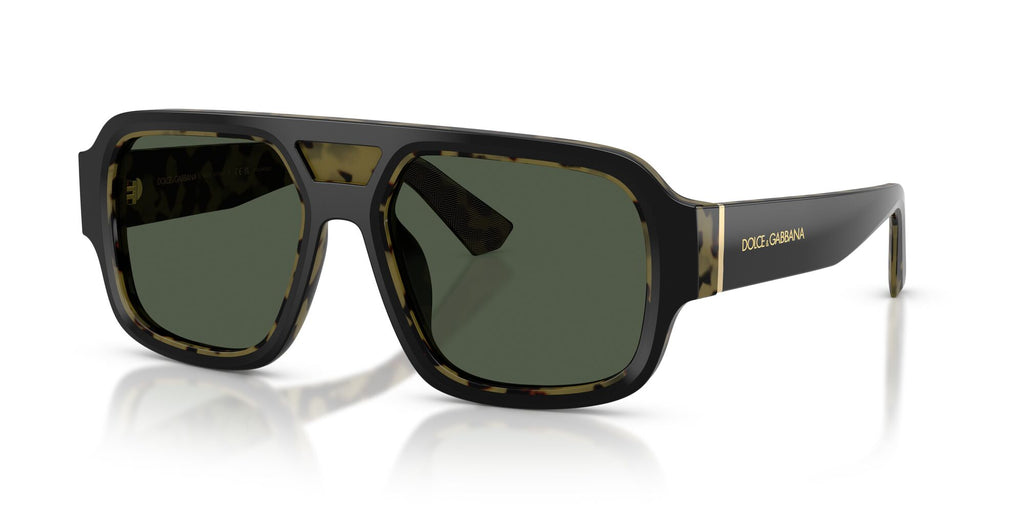 Dolce & Gabbana 0DG4516 34049A 55 Black On Yellow Havana/ Dark Green Polar