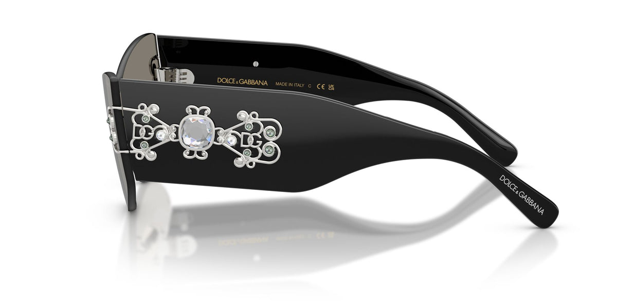 Dolce & Gabbana 0DG4526B 501/6G 42 Black/ Light Grey Mirror Silver