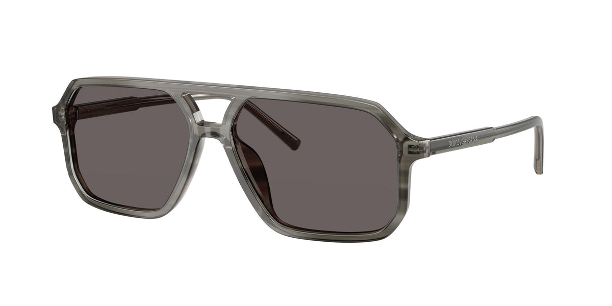 Dolce & Gabbana 0DG454134798759 Grey on striped Grey/ Black Smoke
