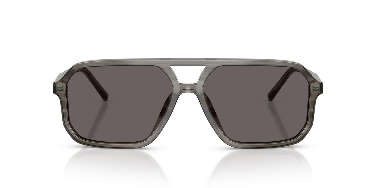 Dolce & Gabbana 0DG454134798759 Grey on striped Grey/ Black Smoke