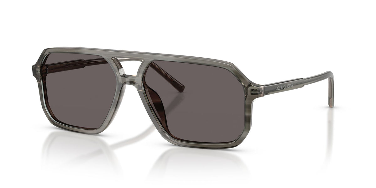 Dolce & Gabbana 0DG454134798759 Grey on striped Grey/ Black Smoke