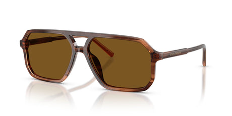 Dolce & Gabbana 0DG454134818359 Brown on striped Brown/ Dark Brown Polarized