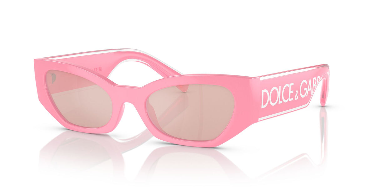 Dolce & Gabbana 0DG6186 3262/5 52 Pink/ Light Pink Mirror Silver 52 / Polycarbonate / Injected / Molded