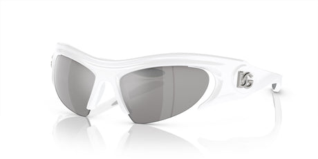 Dolce & Gabbana 0DG6192 33126G 58 White/ Light Grey Mirror Silver 58 / Polycarbonate / Nylon / Nylon