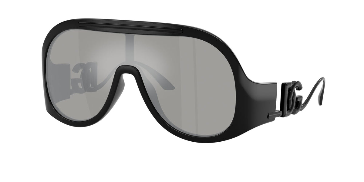 Dolce & Gabbana 0DG6202 501/6G 28 Black/ Light Grey Mirror Silver