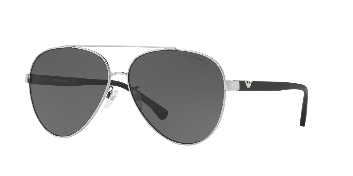 Emporio Armani EA 2046D Shiny Silver / Grey 62 / Polycarbonate / Metal / Molded
