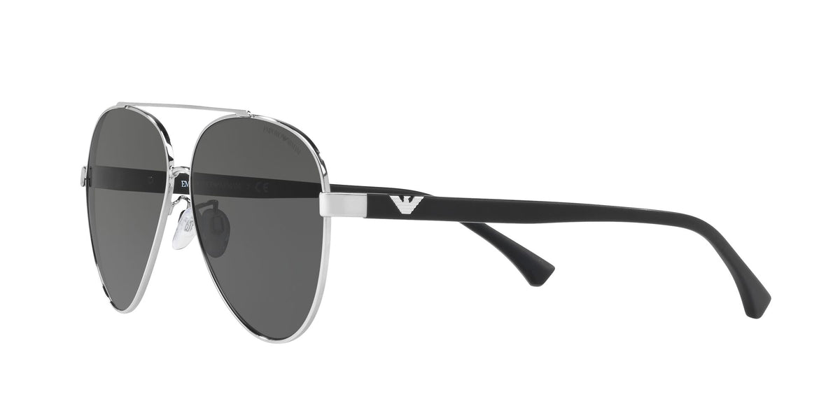 Emporio Armani EA 2046D Shiny Silver / Grey 62 / Polycarbonate / Metal / Molded
