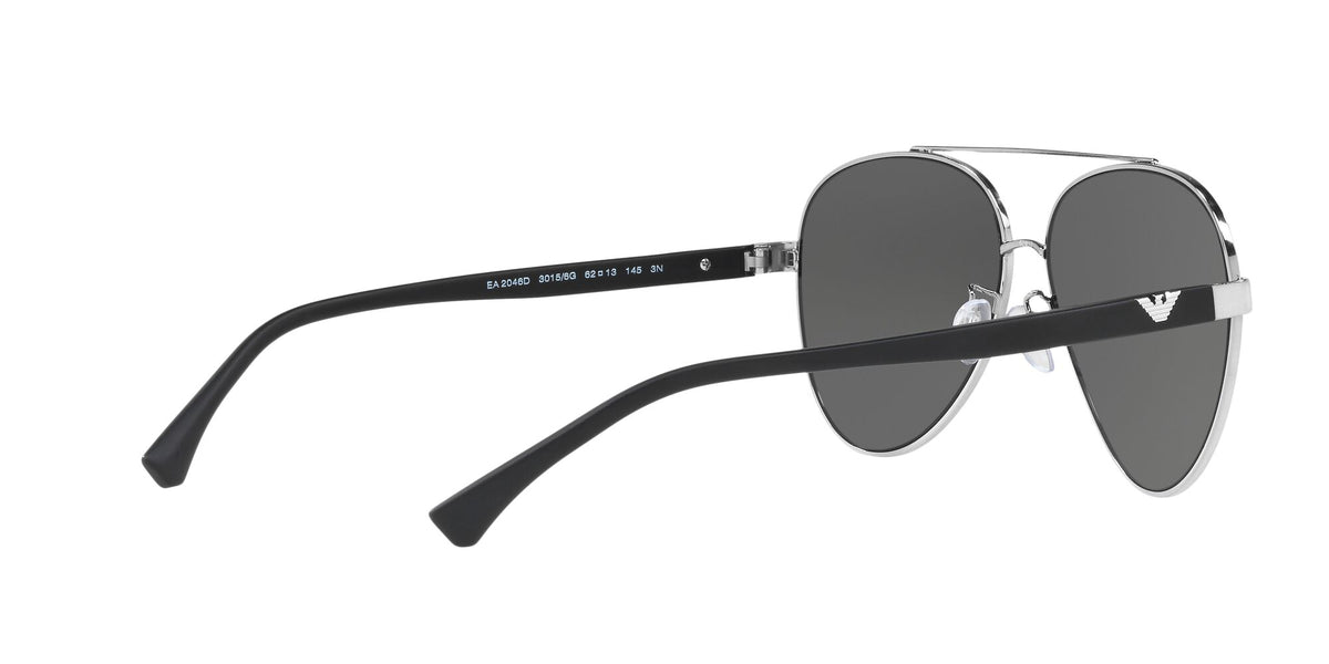 Emporio Armani EA 2046D Shiny Silver / Grey 62 / Polycarbonate / Metal / Molded