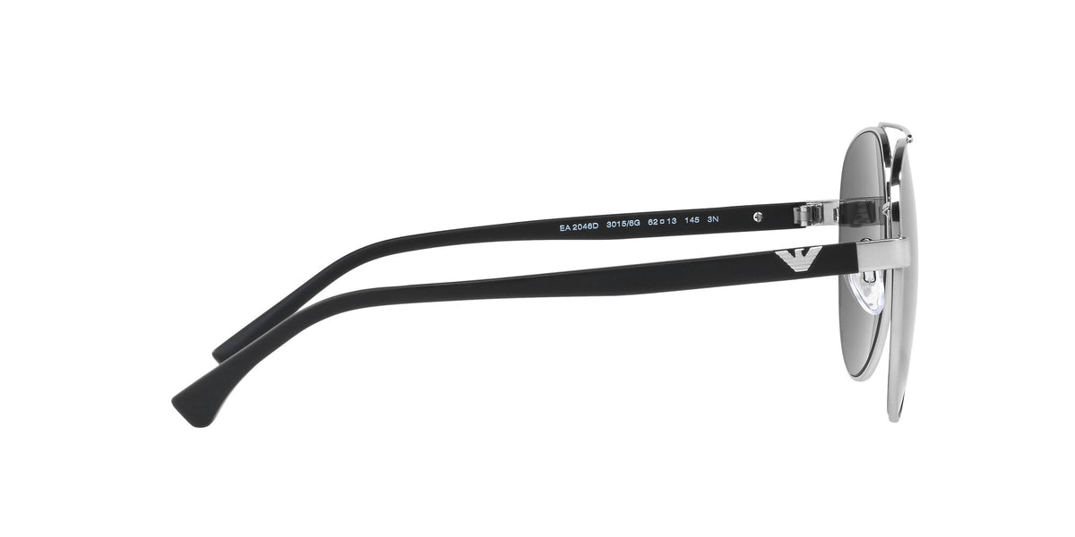 Emporio Armani EA 2046D Shiny Silver / Grey 62 / Polycarbonate / Metal / Molded