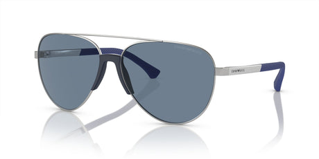 Emporio Armani  0EA2059 30452V 61 Matte Silver/ Dark Blue Polarized 61 / Polycarbonate / Metal / Aluminium