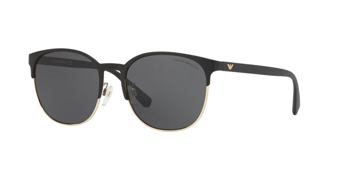 Emporio Armani EA 2083D Matte Black& Pale Gold / Grey 55 / Polycarbonate / Metal / Molded