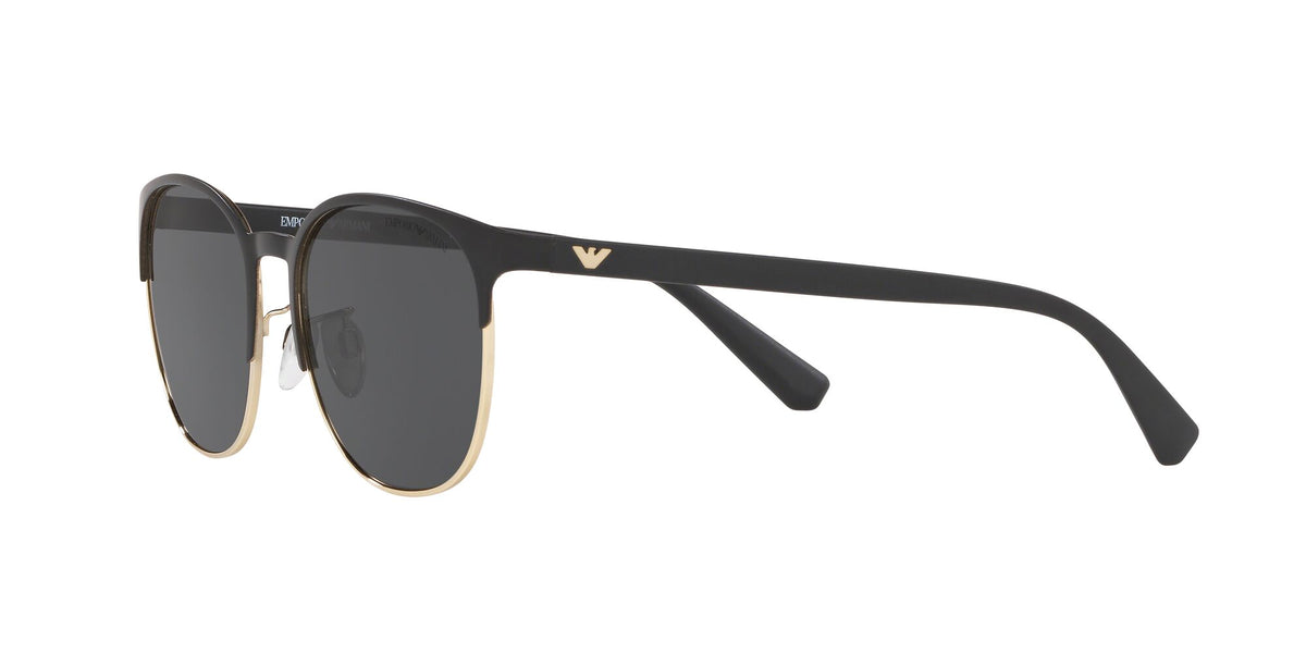 Emporio Armani EA 2083D Matte Black& Pale Gold / Grey 55 / Polycarbonate / Metal / Molded