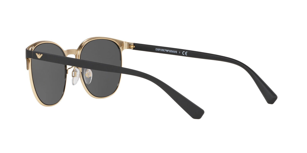Emporio Armani EA 2083D Matte Black& Pale Gold / Grey 55 / Polycarbonate / Metal / Molded