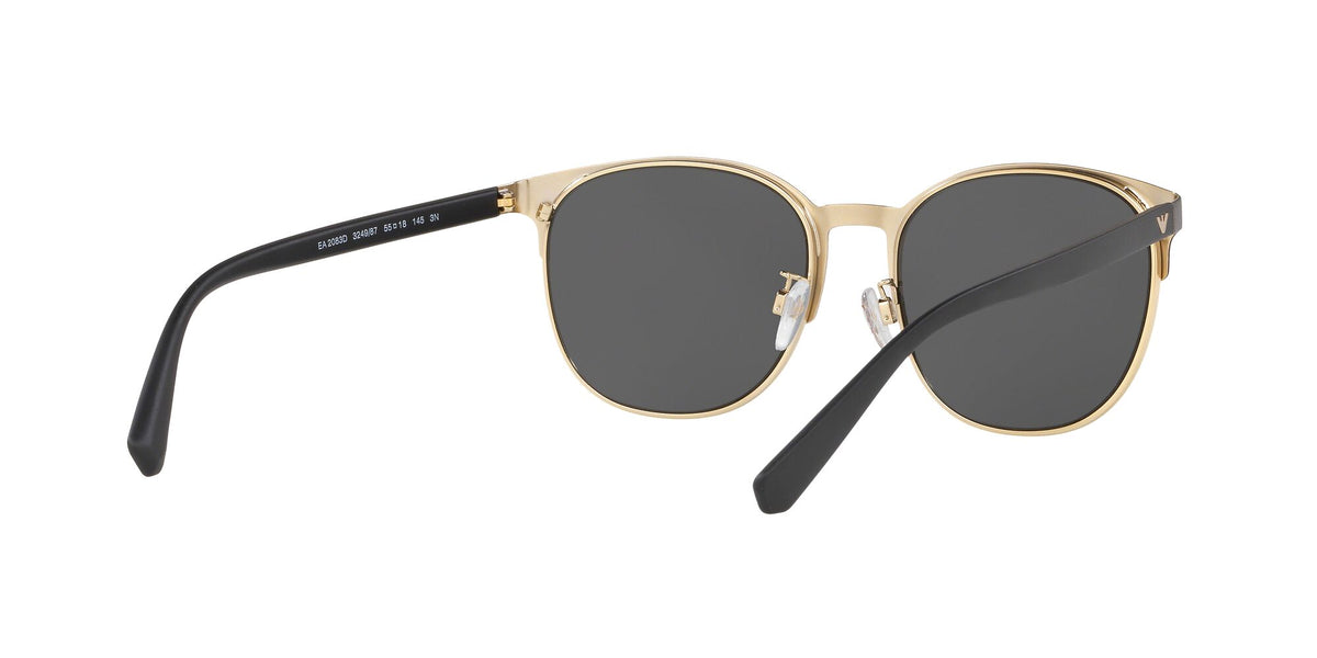 Emporio Armani EA 2083D Matte Black& Pale Gold / Grey 55 / Polycarbonate / Metal / Molded